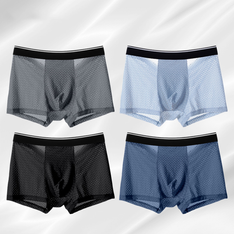 8pcs/Lot Men's Panties Ice Sil - Boxer Shorts Modal review and price