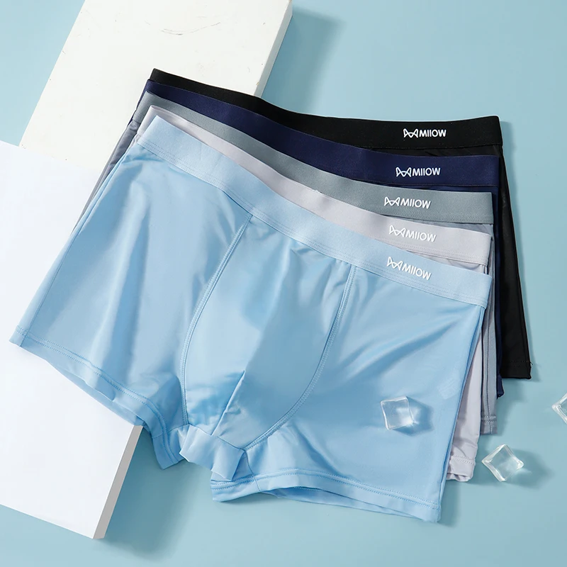MiiOW 3Pcs Summer Thin Ice Sil - Boxer Shorts Modal review and price