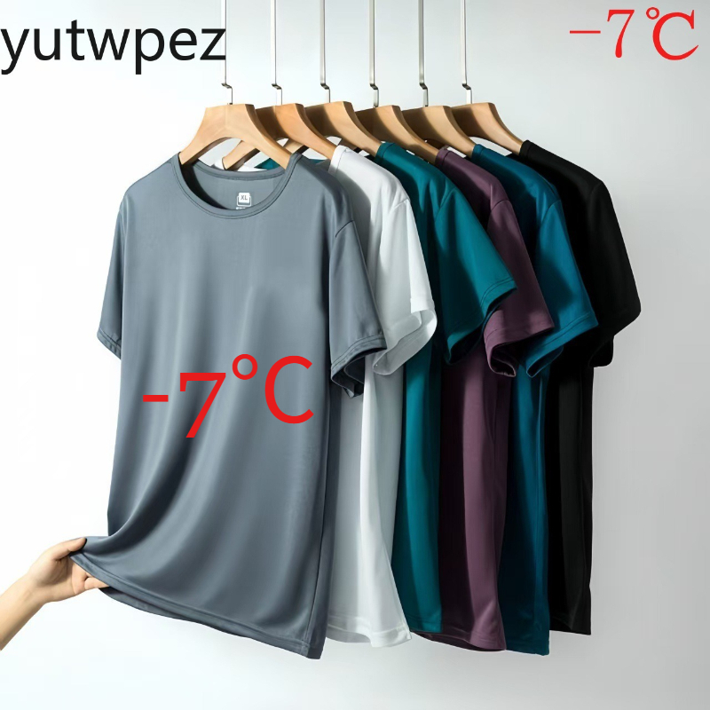 Summer Ice Silk Men T Shirt Sh - T Shirt Tight Fit review and price